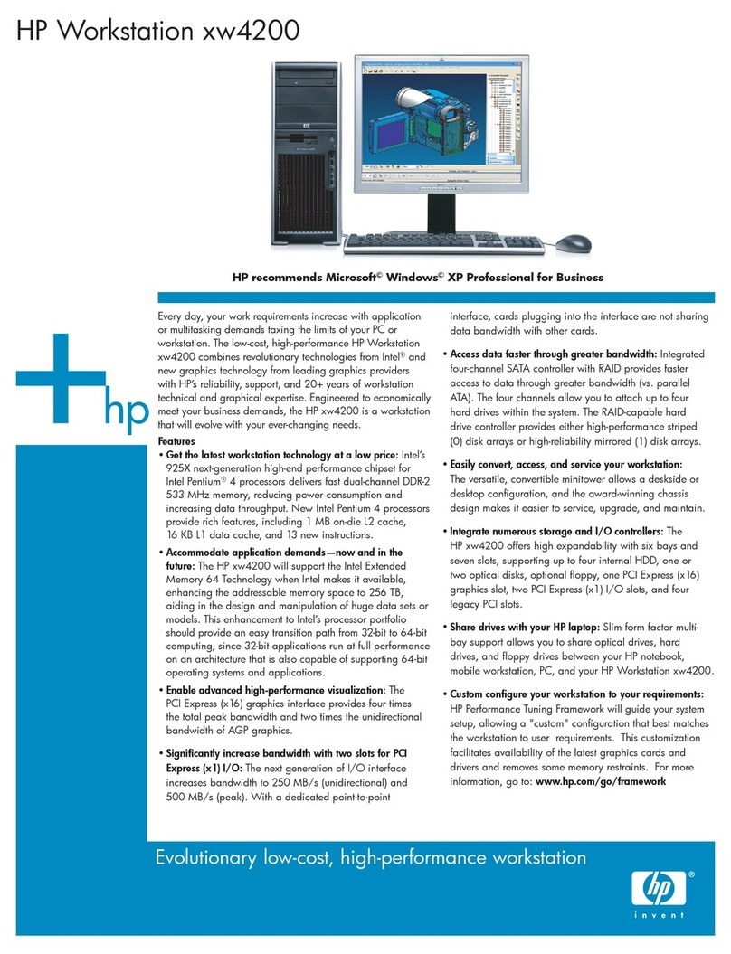 HP Xw4200 - Workstation - 1 GB RAM Specifications