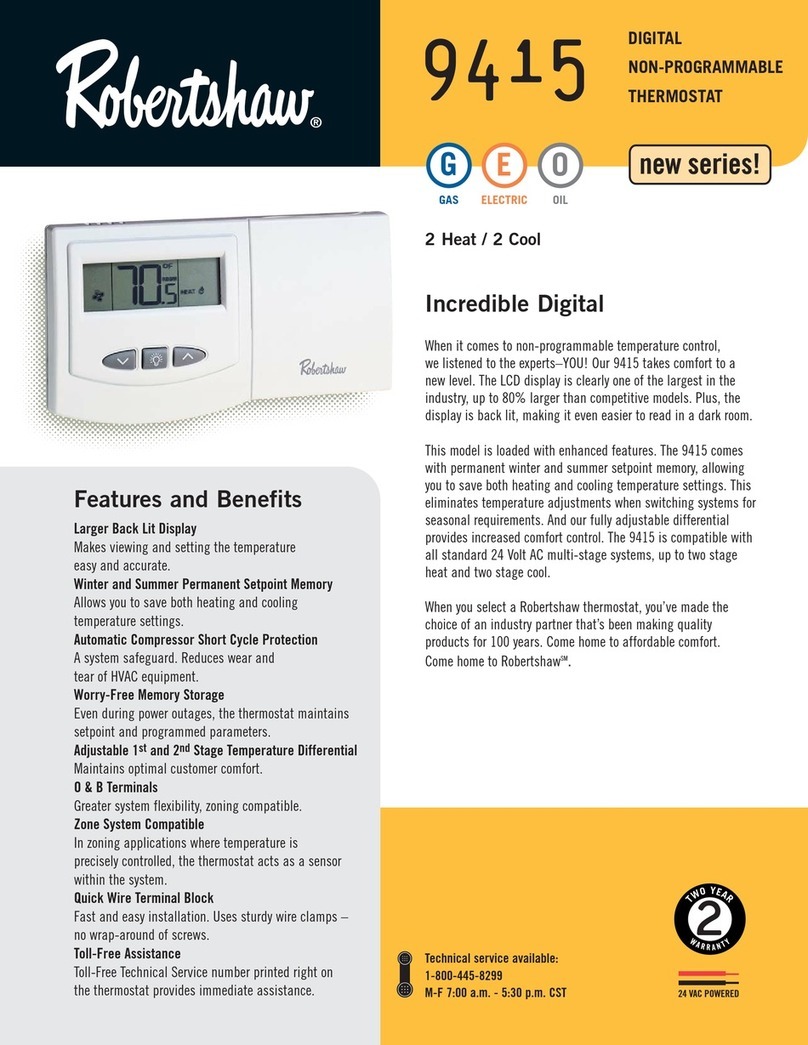 Robertshaw 9415 Specifications