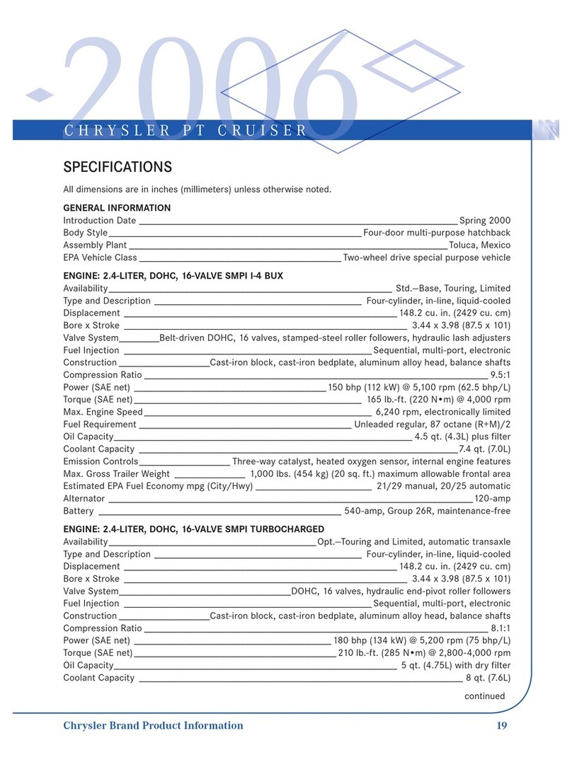 Chrysler 2006 PT Cruiser User manual Chrysler 2006 PT Cruiser User manual