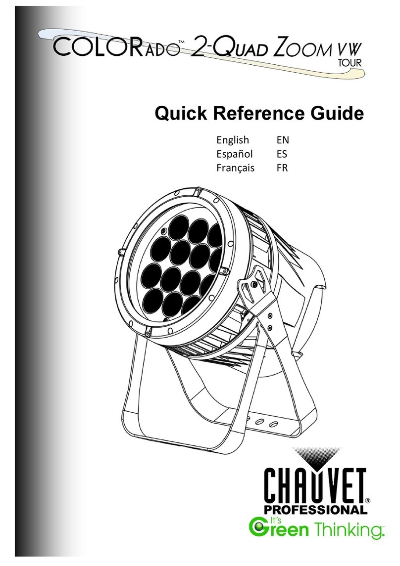 Chauvet COLORado 2-Quad Zoom IP Quick reference guide