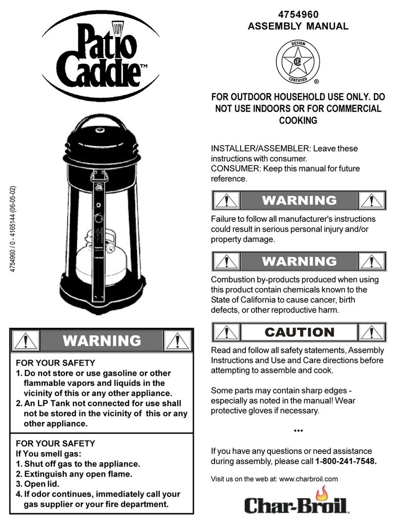 Char-Broil Patio Caddie 4754960 Assembly manual Char-Broil Patio Caddie 4754960 Assembly manual