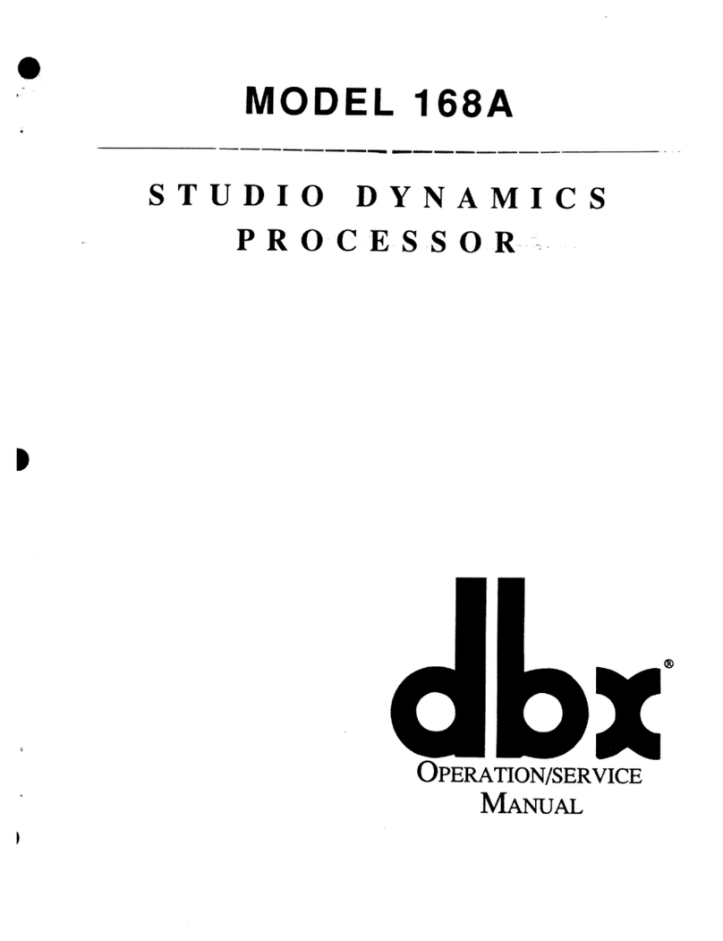 dbx 168A Installation and operating instructions