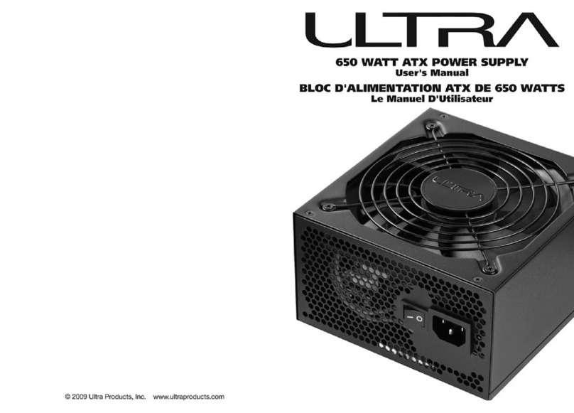 Ultra 650 Watt ATX Power Supply user manual