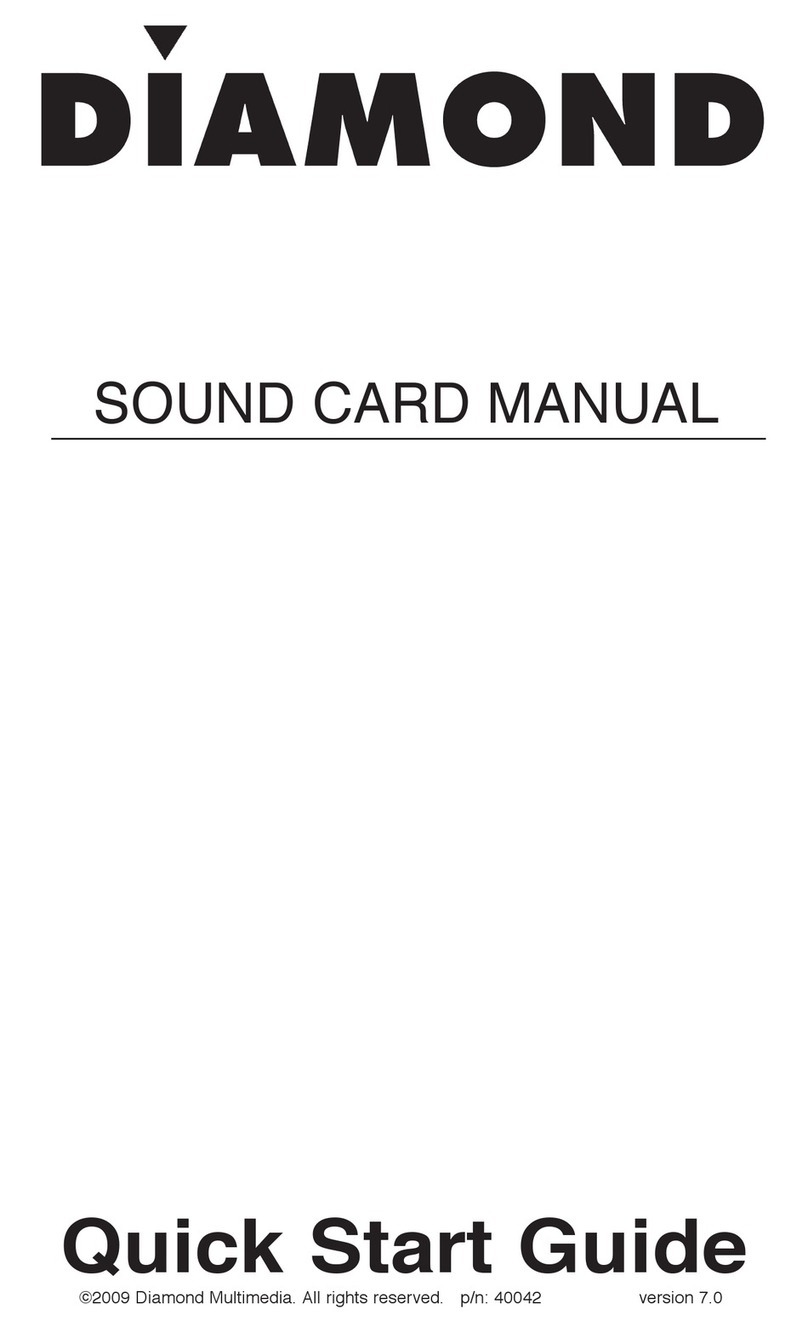 Diamond SOUND CARD quick start guide