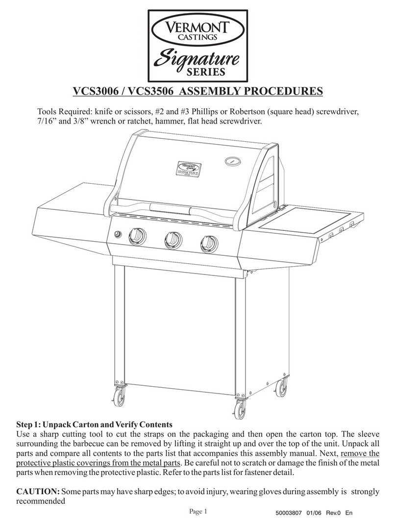 Vermont Castings Signature VCS3006 Assembly procedures Vermont Castings Signature VCS3006 Assembly procedures