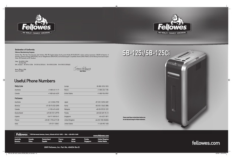 Fellowes SB-125i User manual