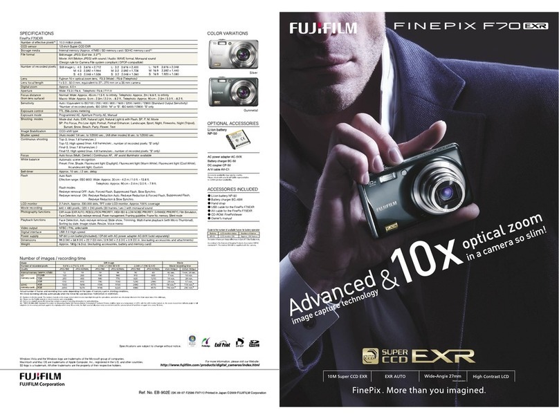 FujiFilm FINEPIX F70 exr User manual