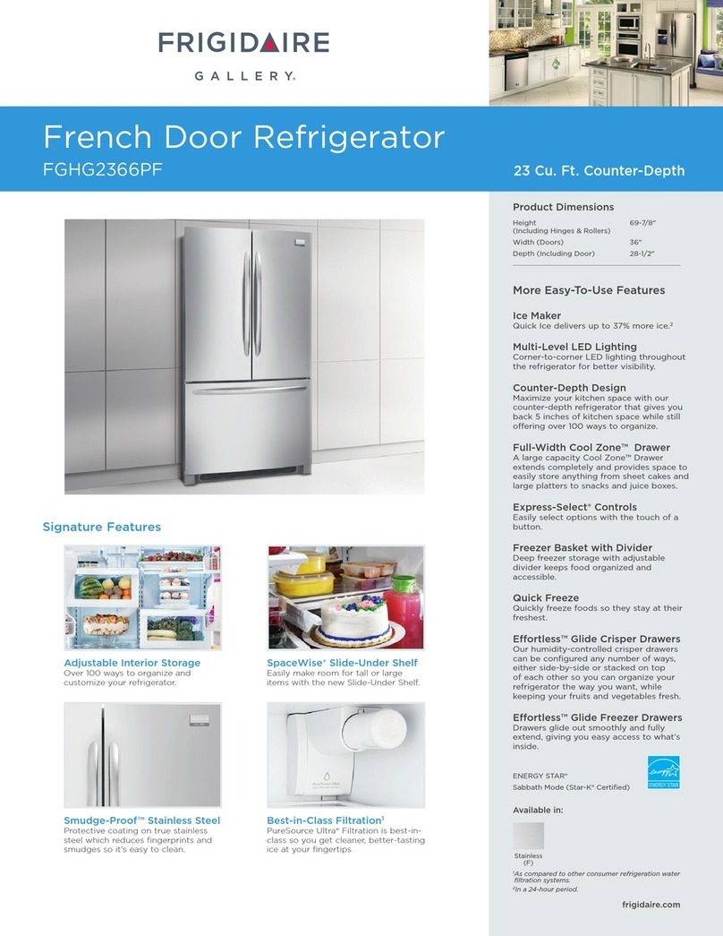 Frigidaire FGHG2366PF Installation and operation manual Frigidaire FGHG2366PF Installation and operation manual