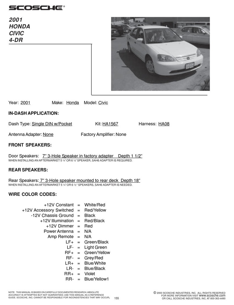 Scosche CIVIC 4-DR 2001 installation guide