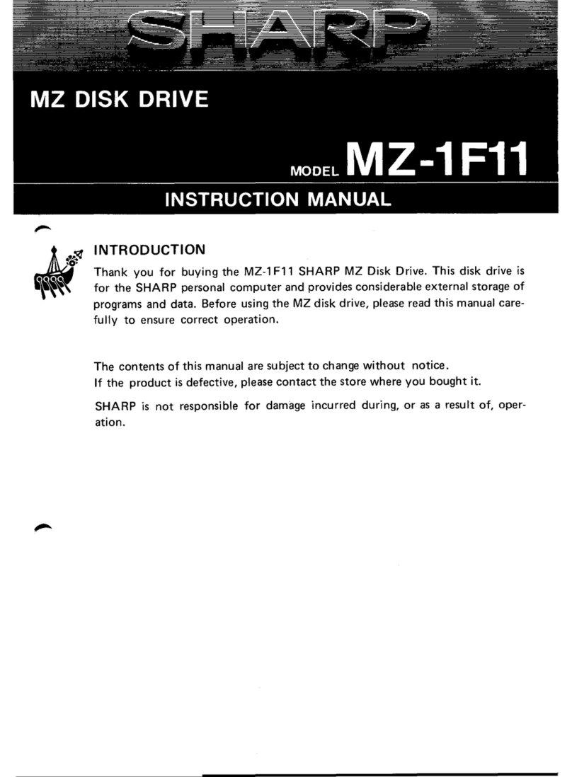 Sharp MZ-1F11 User manual