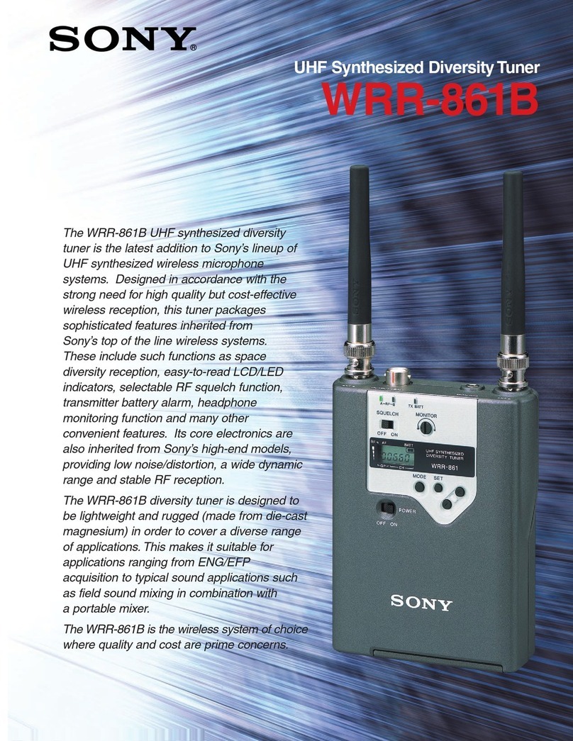 Sony WRR-861B Installation and operation manual
