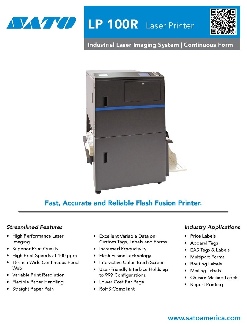SATO LP 100R User manual