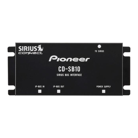 Pioneer CD-SB10 User manual Pioneer CD-SB10 User manual