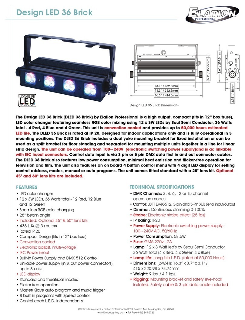 Elation Design LED 36 Brick User manual
