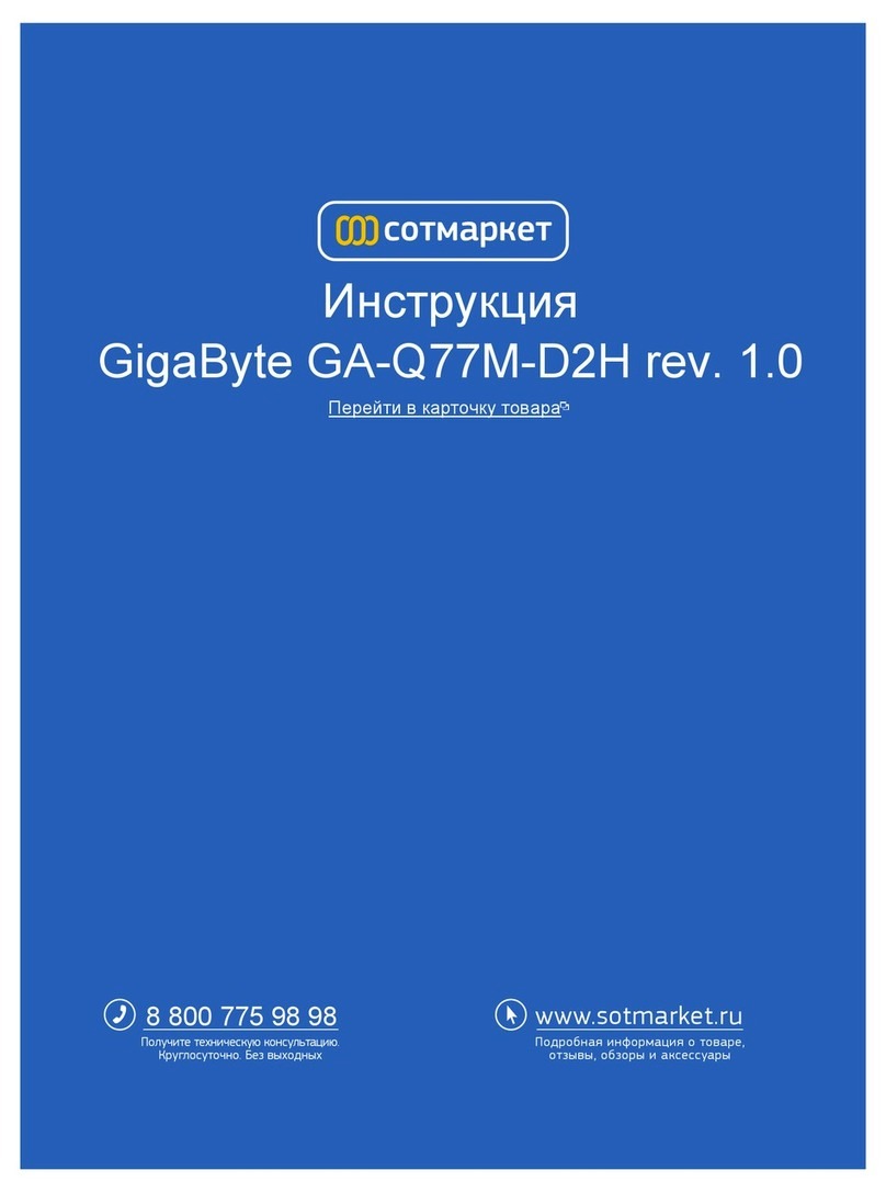 Gigabyte GA-Q77M-D2H User manual
