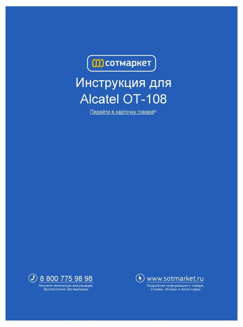 Alcatel OT-108 User manual