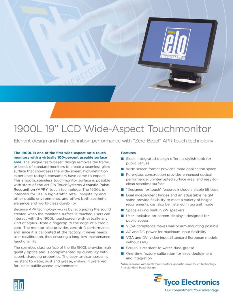 Elo TouchSystems 1900L User manual Elo TouchSystems 1900L User manual