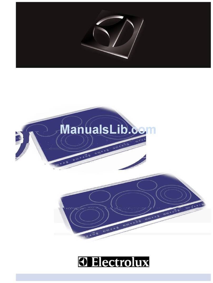 Electrolux Electric Cooktop User manual