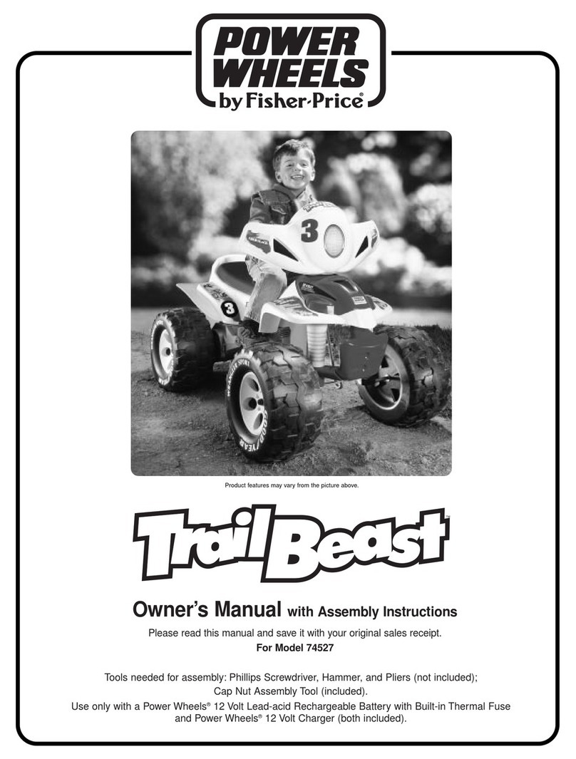 Fisher-Price Power Wheels TrailBeast 74527 Owner's manual with assembly instructions