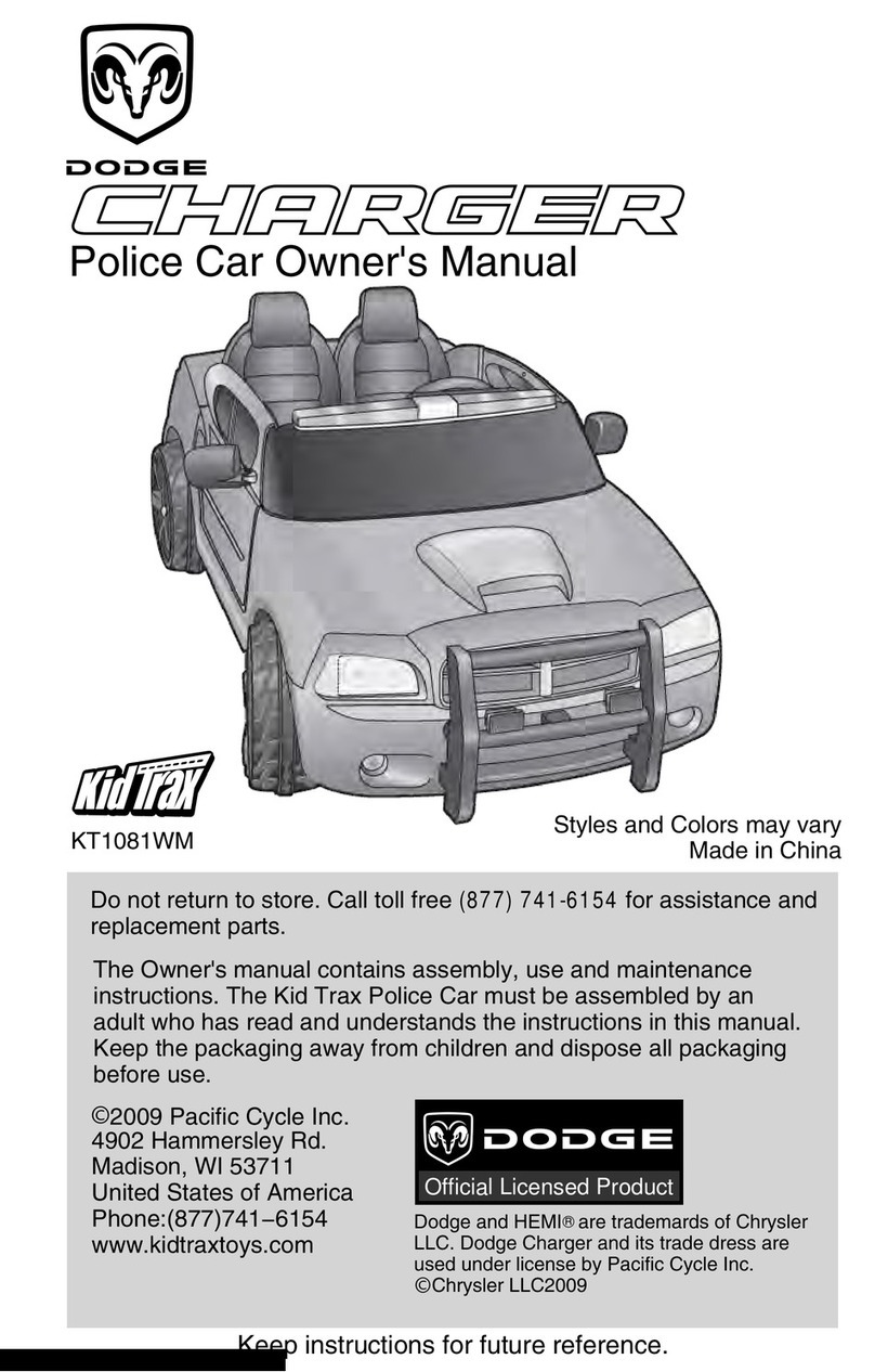 KID Trax Dodge Charger owner's manual