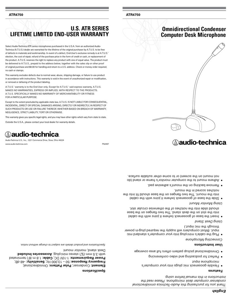 Audio Technica ATR4750 User manual