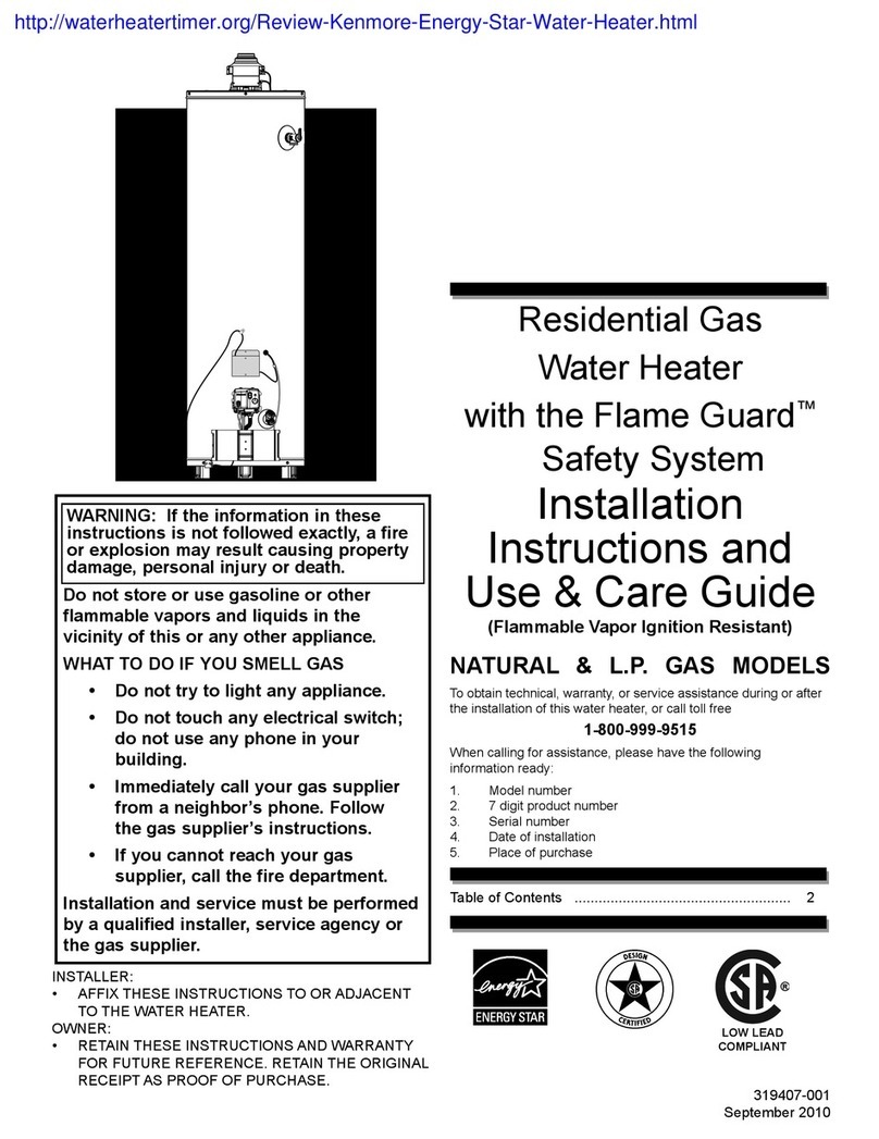 American Water Heater Residential Gas Water Heater Product information sheet American Water Heater Residential Gas Water Heater Product information sheet