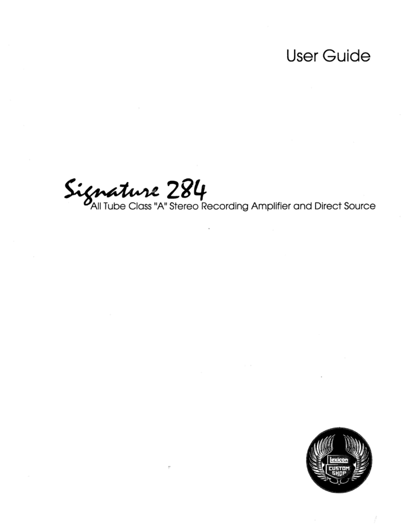 Lexicon Signature 284 User manual Lexicon Signature 284 User manual