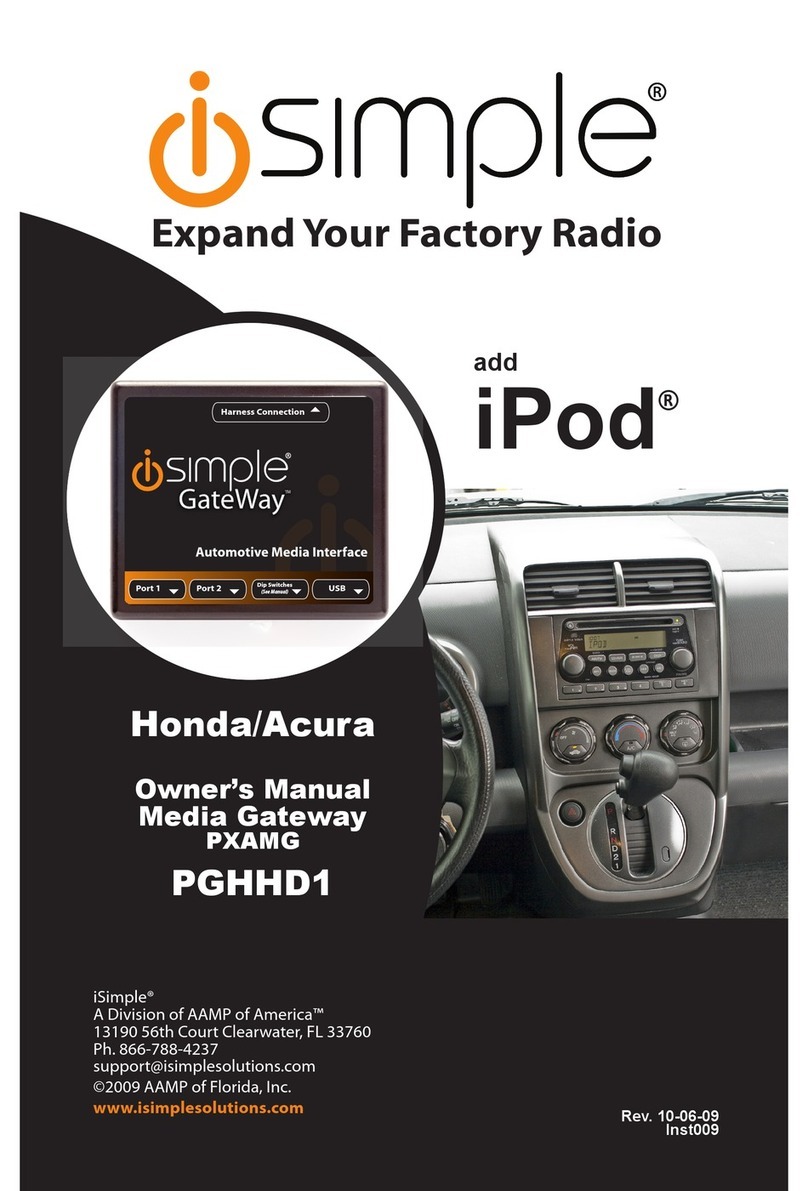 iSimple PGHHD1 User manual