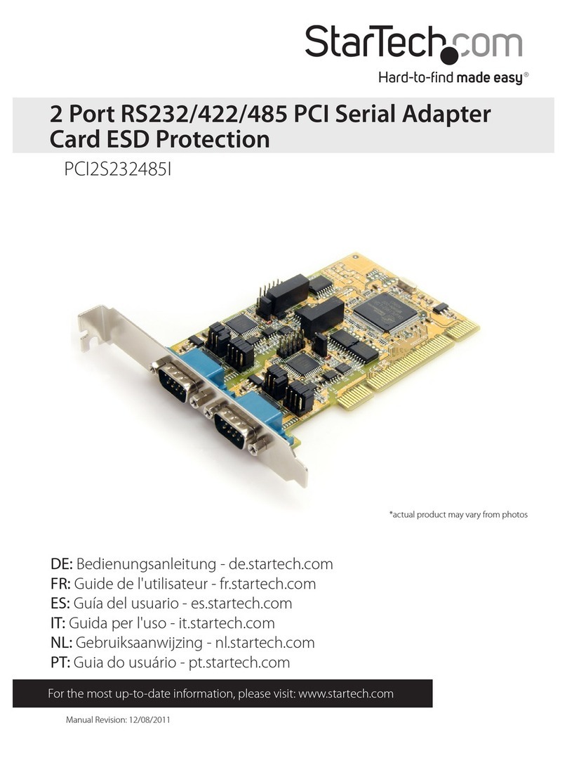 StarTech.com PCI2S232485I user guide StarTech.com PCI2S232485I user guide