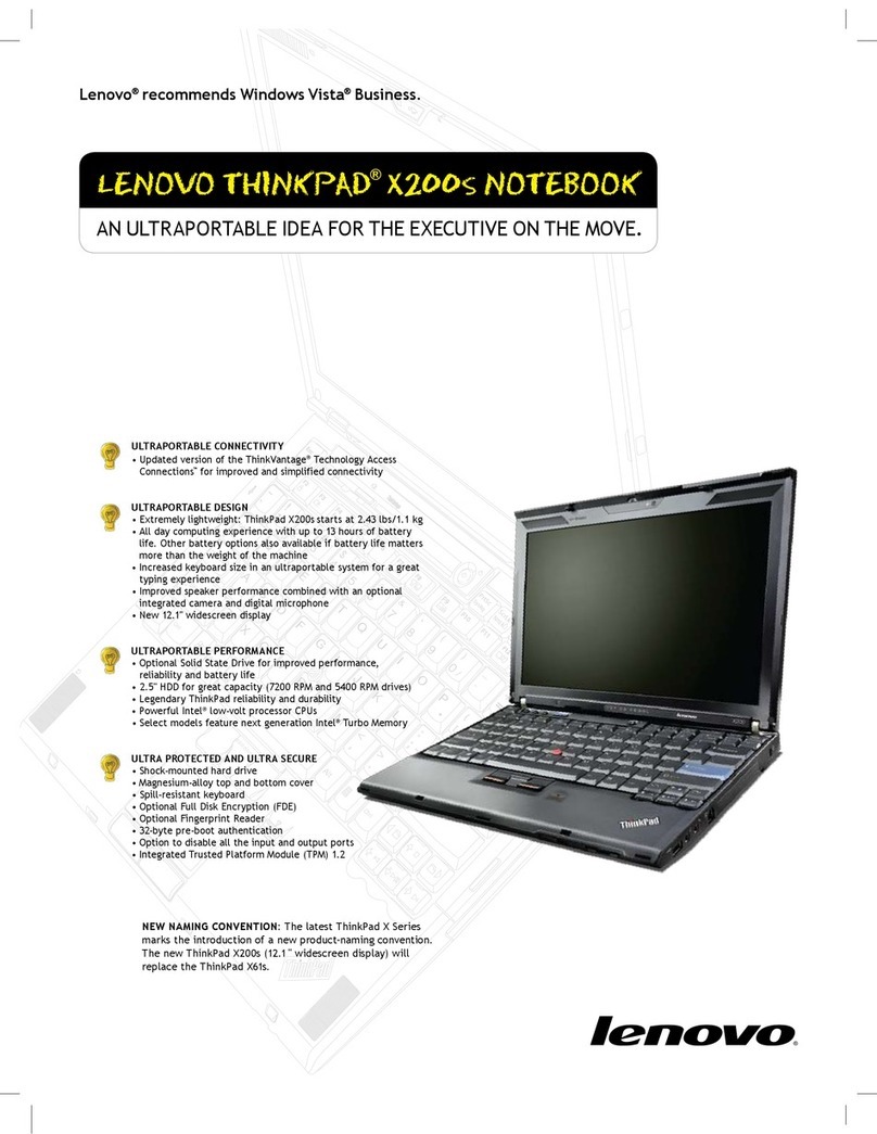 Lenovo THINKPAD X200S Specifications