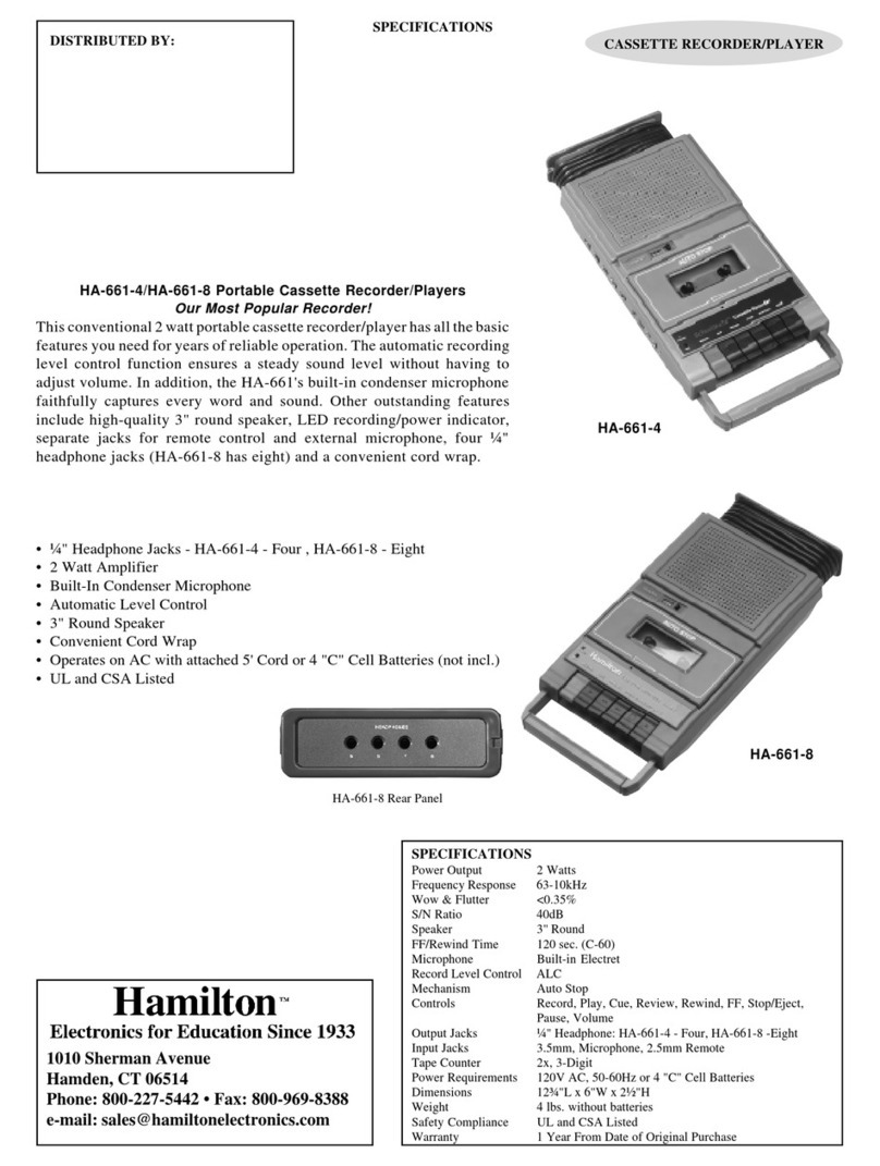 Hamilton Electronics HA-661-8 Specifications