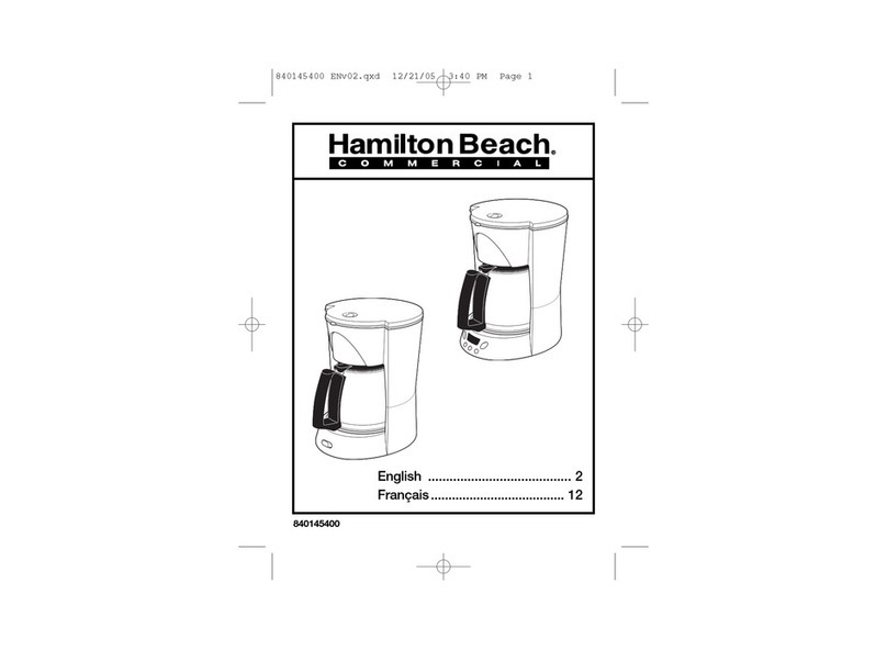 Hamilton Beach Commercial coffeemaker User manual