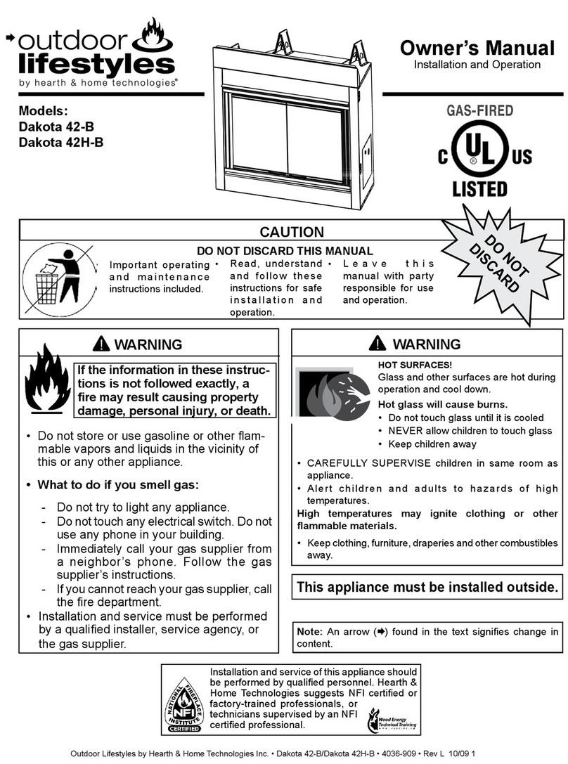 Outdoor Lifestyles Dakota 42-B owner's manual