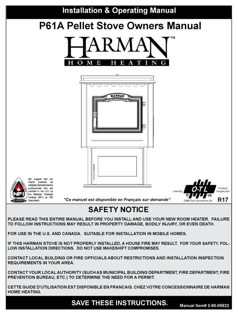 Harman Home Heating P61A owner's manual Harman Home Heating P61A owner's manual