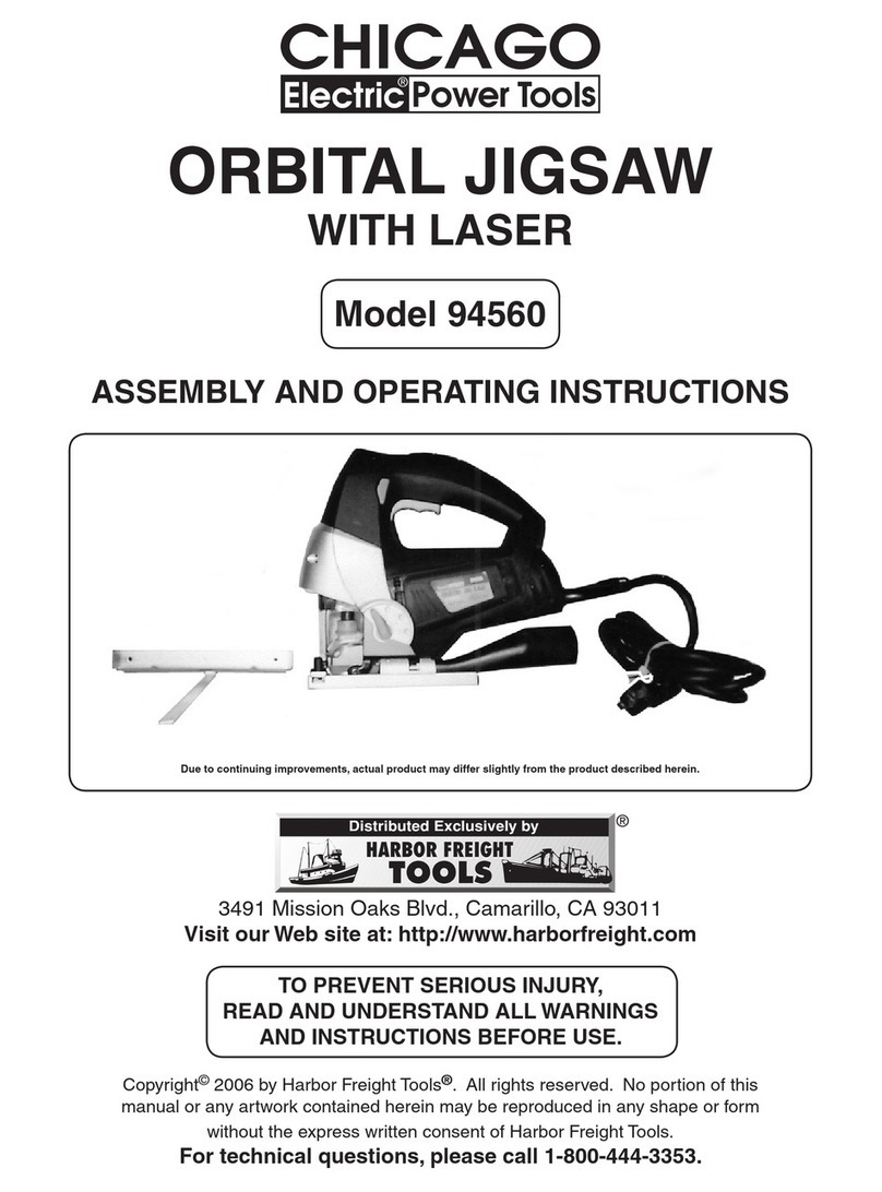 Chicago Electric Chicago 94560 Assembly and operating instructions Chicago Electric Chicago 94560 Assembly and operating instructions