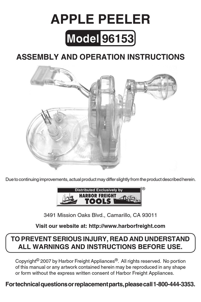 Harbor Freight Tools 96153 Assembly and operating instructions