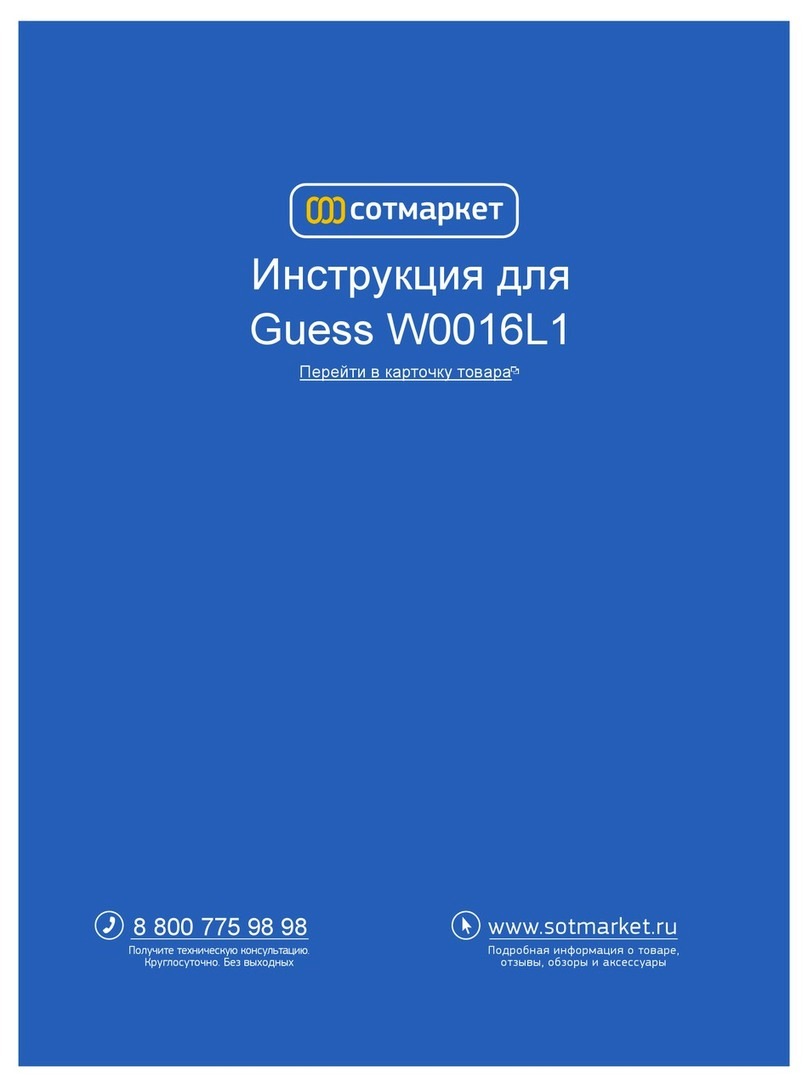 Guess W0016L1 User manual