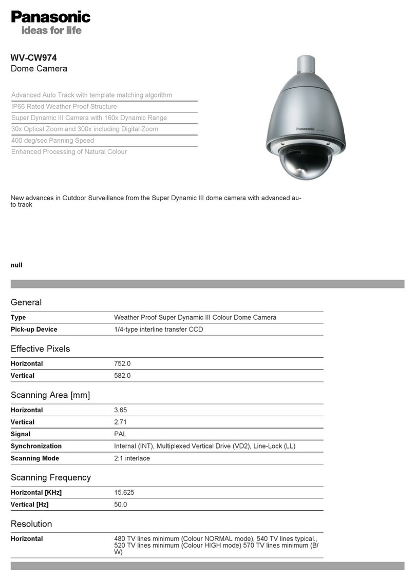 Panasonic Super Dynamic III WV-CW974 User manual