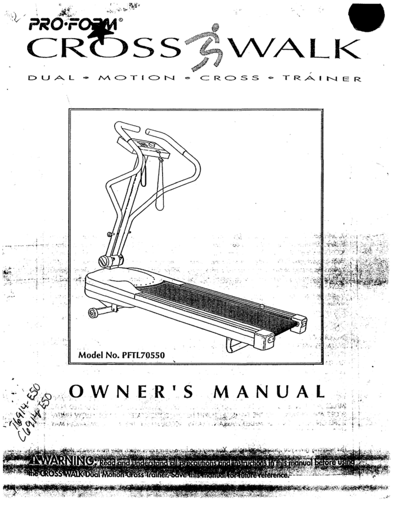 Pro-Form Cross Walk PFTL70550 User manual