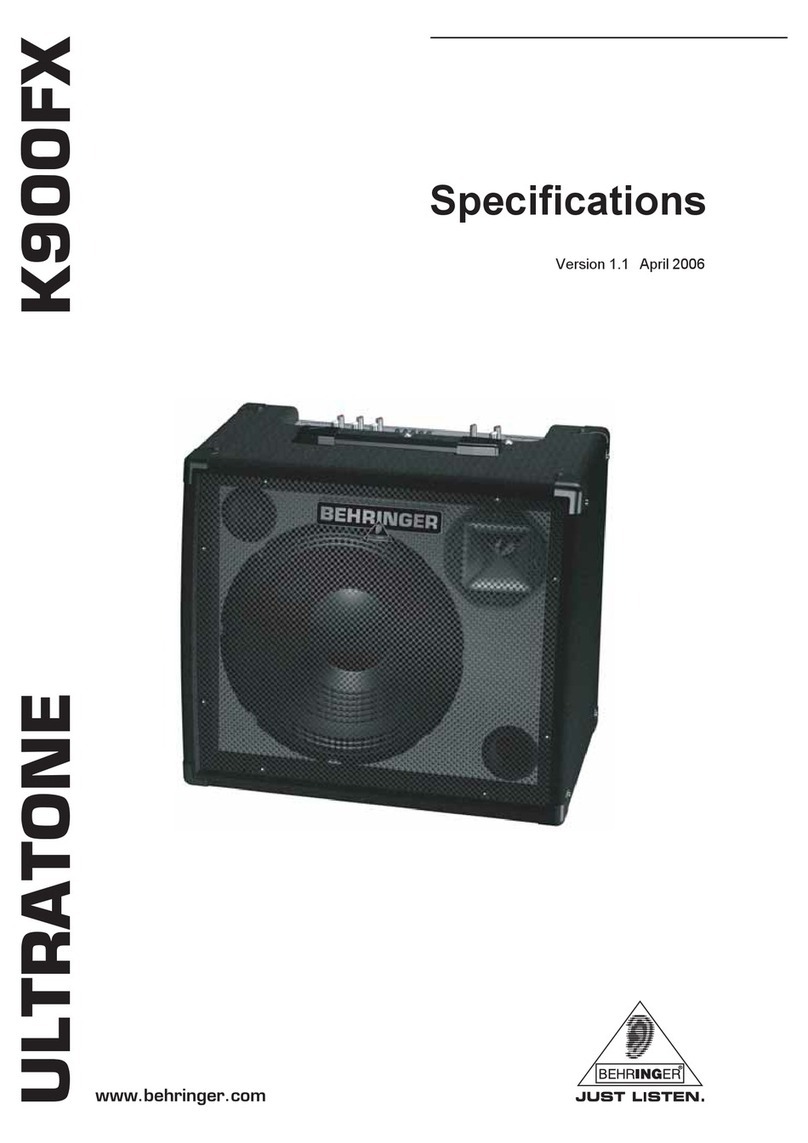 Behringer Ultratone K900FX User manual Behringer Ultratone K900FX User manual