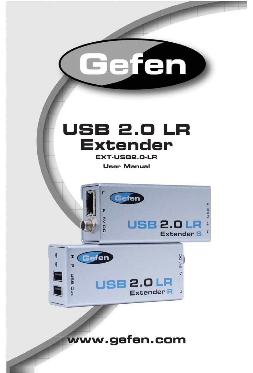 Gefen USB 2.0 LR Extender EXT-USB2.0-LR User manual