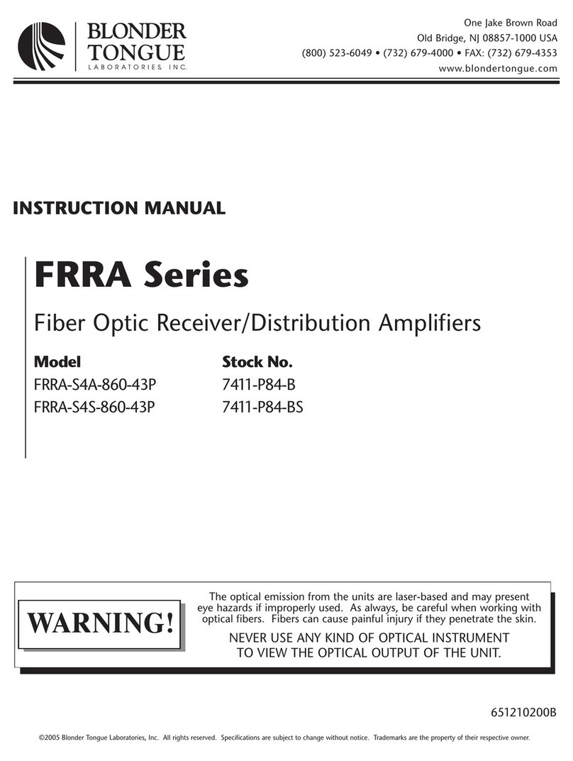 Blonder tongue FRRA-S4A-860-43P instruction manual