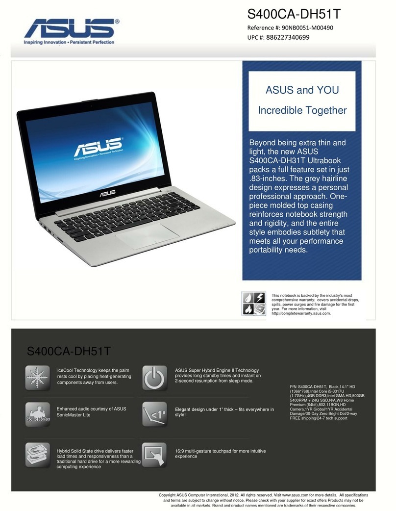 Asus S400CA-DH51T User manual Asus S400CA-DH51T User manual