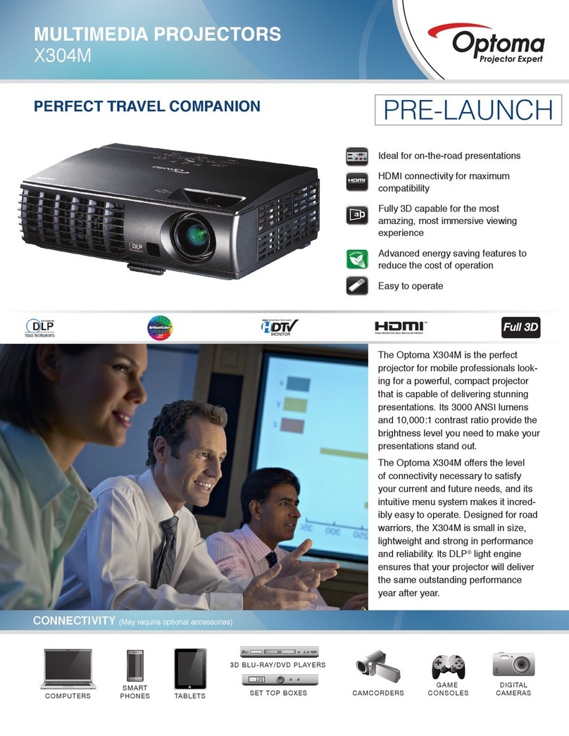 Optoma X304M Specifications