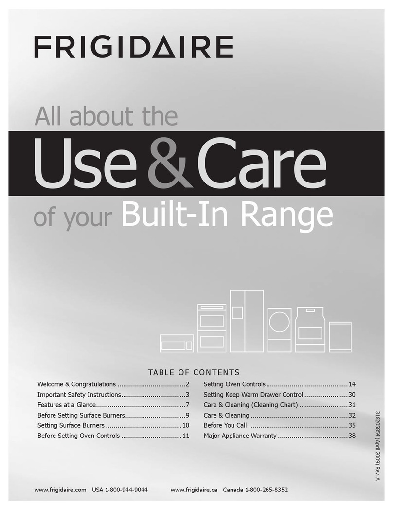 Frigidaire 18" built-in and portable Use & care guide