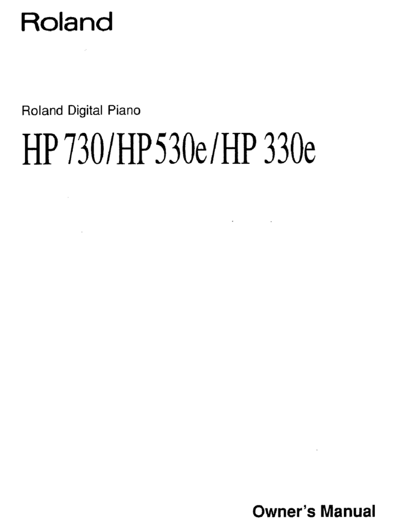 Roland HP 330e User manual