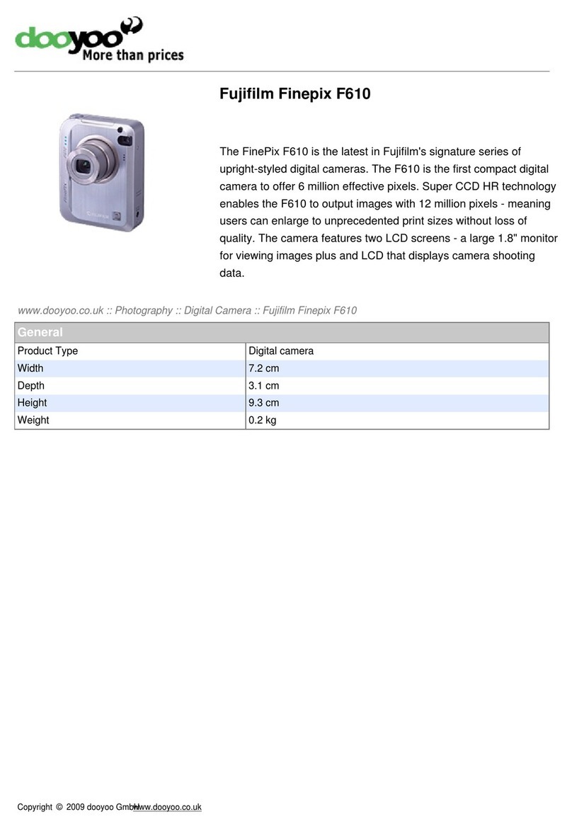 FujiFilm FinePix F610 Owner's manual