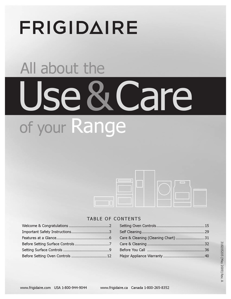 Frigidaire Gas Range User manual