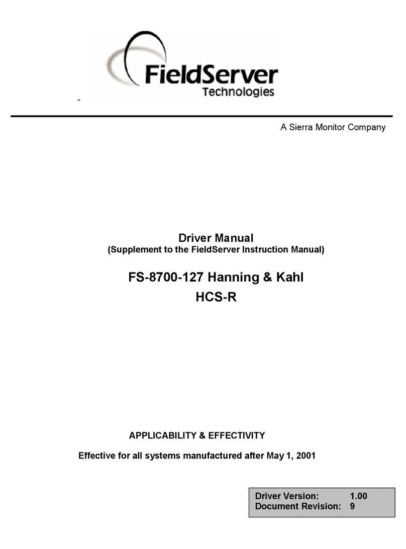 FieldServer Hanning FS-8700-127 Release note