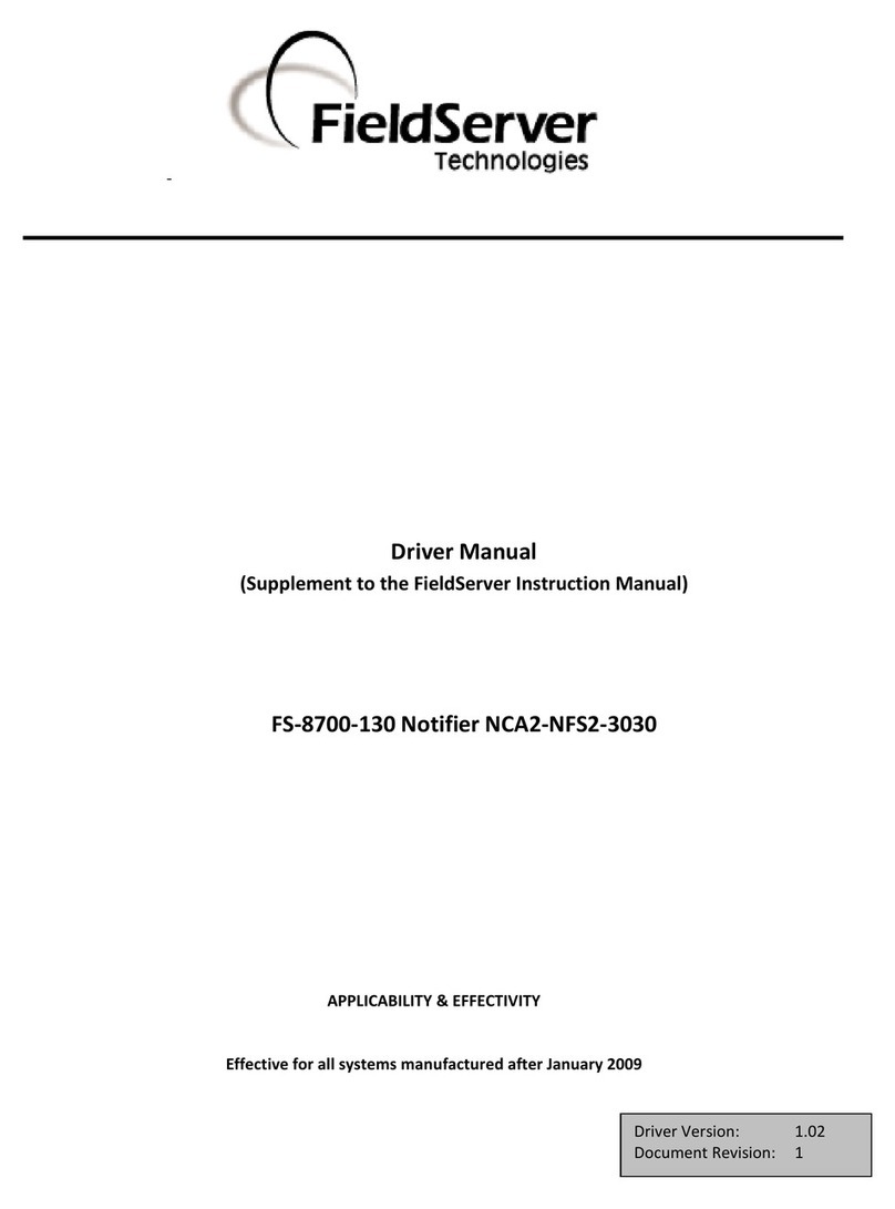 FieldServer NCA2-NFS2-3030 instruction manual